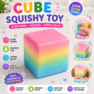 Cube Squishy Toy Slow Rising Squeeze Stress Relief Toy
