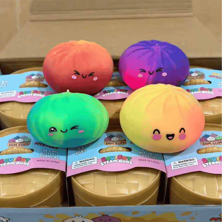 Glitter Squish Dumpling Colorfull Dumpling Squish Stress Relief Ball Pack of 144 pcs Cartoon