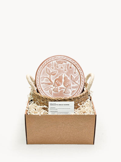 Bread Warmer & Basket - Lovebirds Round