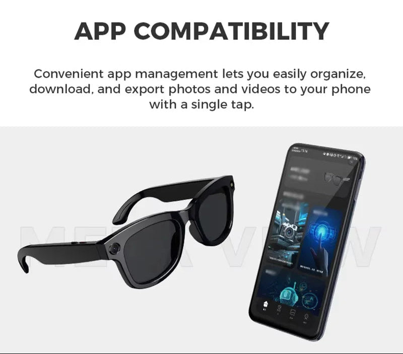 Ai Glasses: with HD camera, AI translation, AI Intelligence,Object recognition, Bluetooth audio, smart shooting glasses