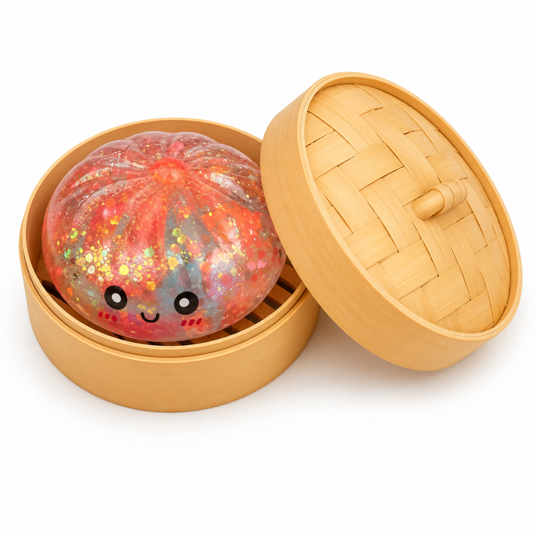 Glitter Squish Dumpling Colorfull Dumpling Squish Stress Relief Ball Pack of 144 pcs Cartoon
