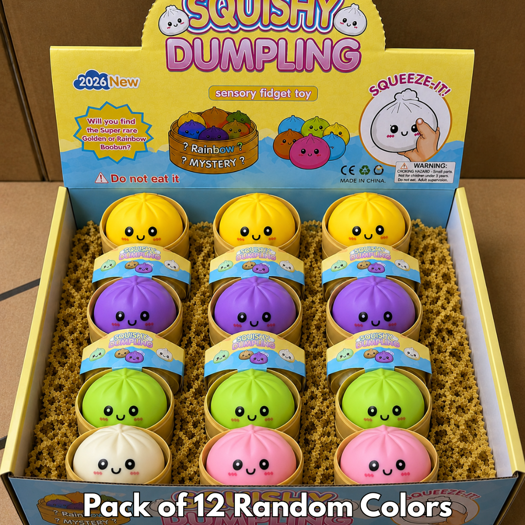 Glitter Squish Dumpling Colorfull Dumpling Squish Stress Relief Ball Pack of 144 pcs Cartoon