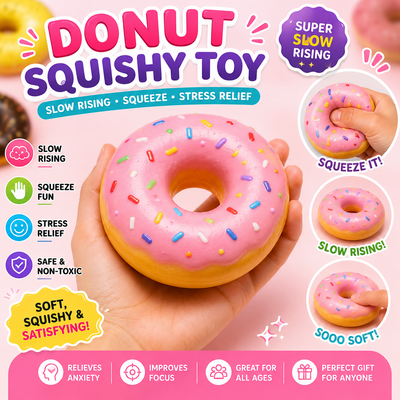 Donut Squishy Toy Slow Rising Squeeze Stress Relief Toy